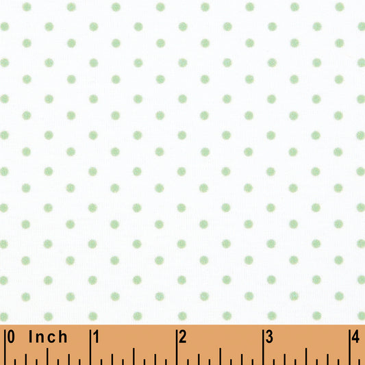 K296- white with tiny aqua foam dot knit fabric printing 4.0