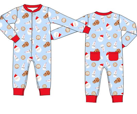 K357- milk, santa cookie blue knit printing 4.0