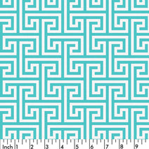 G1.0 - Turquoise greek key pattern