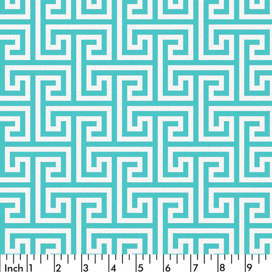 G1.0 - Turquoise greek key pattern