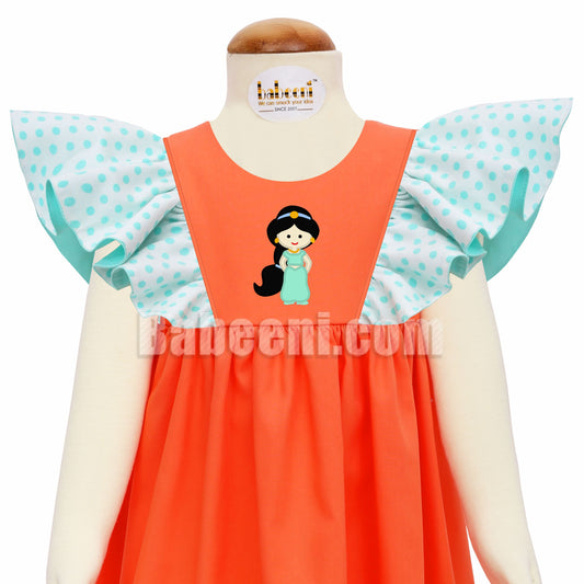 Baby Girl  Jasmine Princess Applique Dress- DR 2838