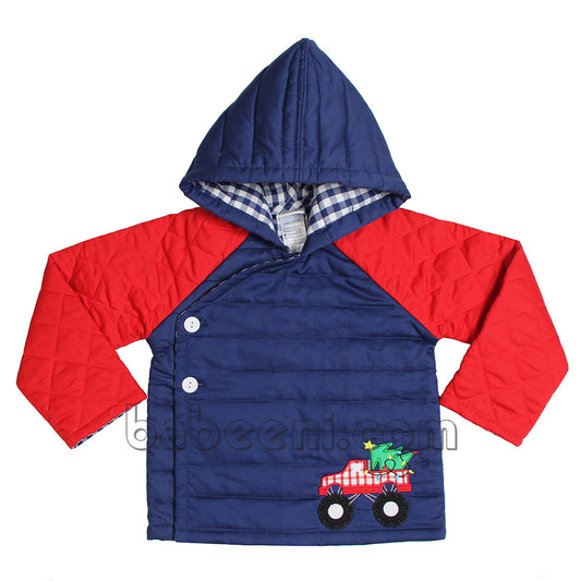 Stunning  Navy Quilted Coat for Infants - QC 25