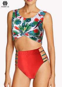 COOL TROPICAL PARROT WOMEN SWIMWEAR -MD 70