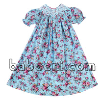 Pretty smocked flower dress - DR 2524