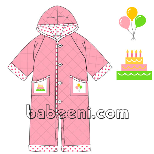 Elegant Birthday Quilted Suit for Infants - QC 31