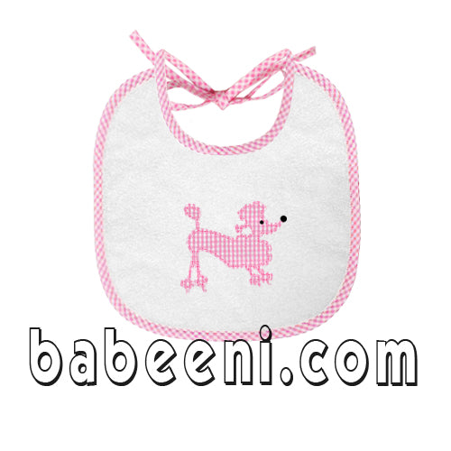 Poodle applique baby bibs BI 03