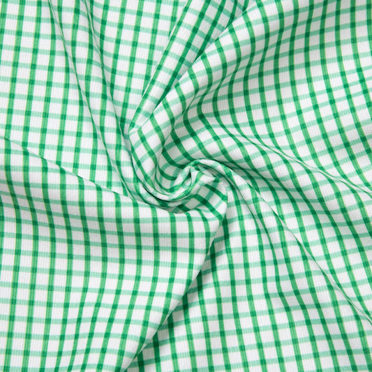 N38- Green windowpane corduroy printed 4.0