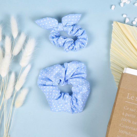 Lovely Blue polka dot baby scrunchies – HB 115