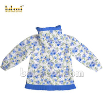 Lovely blue roses windbreaker jacket - WJ 04