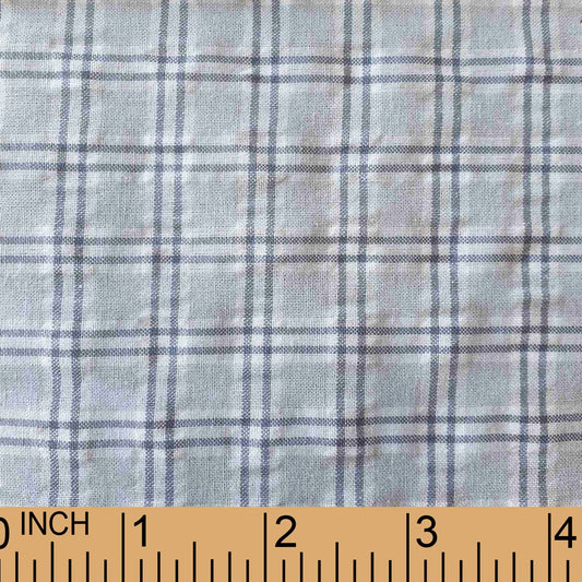 XB26 - comfort grey plaid seersucker