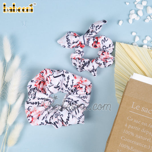 Letter printed baby scrunchies – HB 123