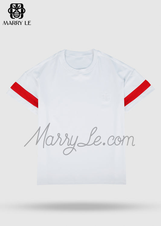 WHITE T-SHIRT WITH SHORT SLEEVES – MD574