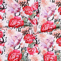 K263- Roses  printing 4.0 knit fabric