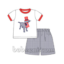 Pretty Independent dog symbol outfit for little boy- BC 784