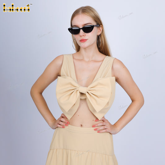 Lady windbreaker bow skirt set-LD17