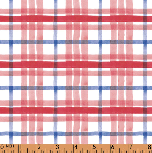 PP37 - US independence plaid fabric 7 printing 4.0