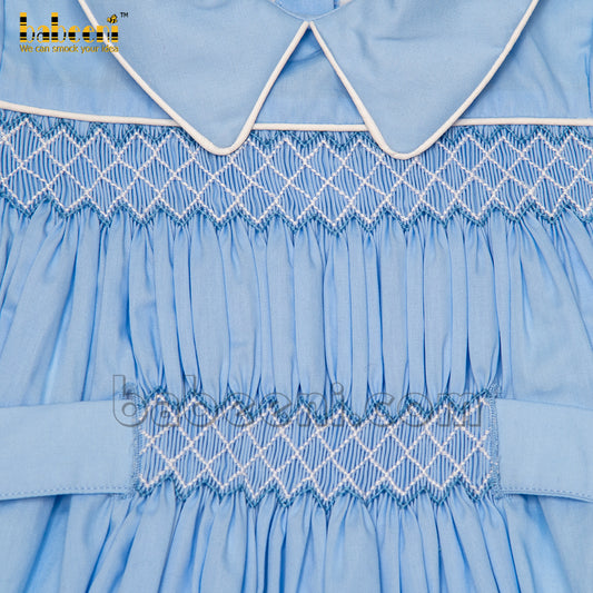 Lovely boy bubble with big geometric pattern on bodice - BC 854