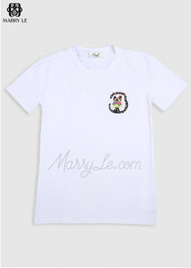 HEDGEHOG EMBROIDERED T-SHIRT FOR WOMEN - MD127