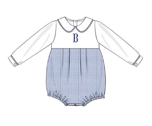 C32- Navy small pinstripe fabric
