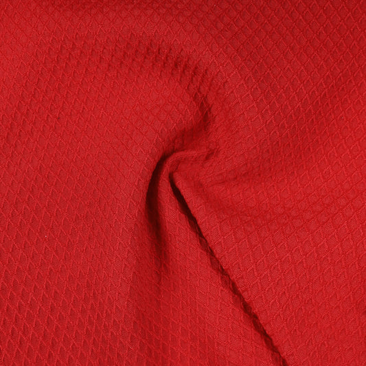 HC08- Red Honey comb fabric