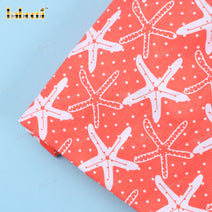 Shirred Dress Sea Star Orange For Girl - DR3629