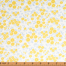 SL05- Tiny yellow floral satin printing 4.0