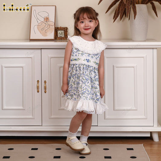 DR4400 – Girls’ ECO Floral Hand-Embroidered Dress