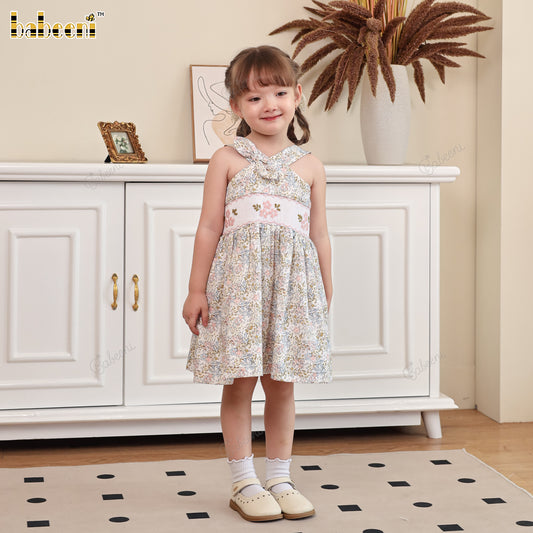DR4409 – Girls’ ECO Cross-Over Smocked Dress