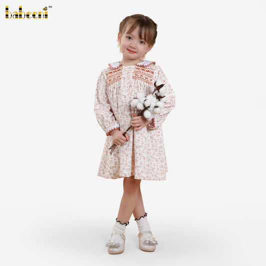 DR4497 – Sepia Rose Smocked Dress