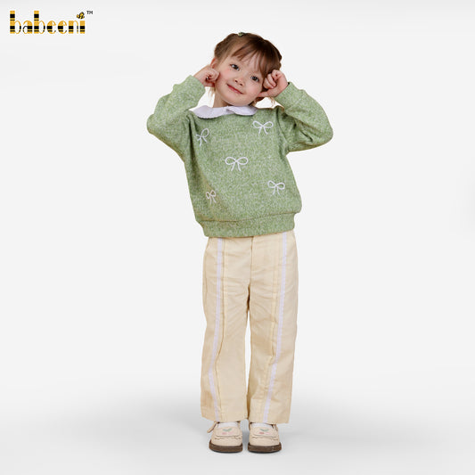DR4499 – Sage Bow Knit Sweater