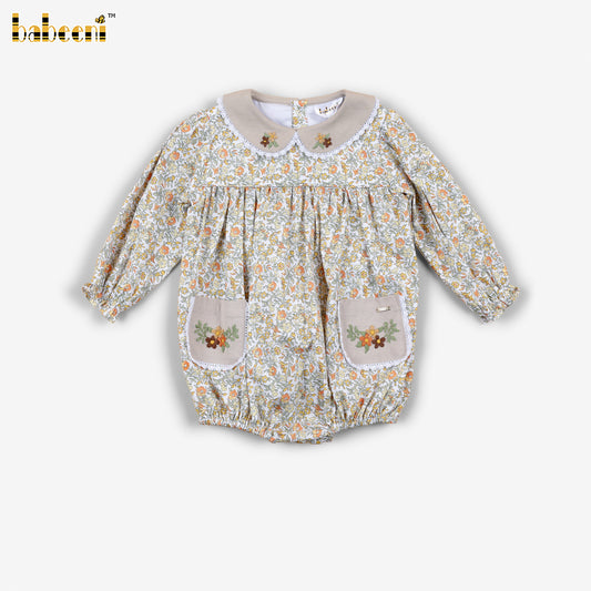 DR4503 - Autumn Blossom Baby Bubble Romper