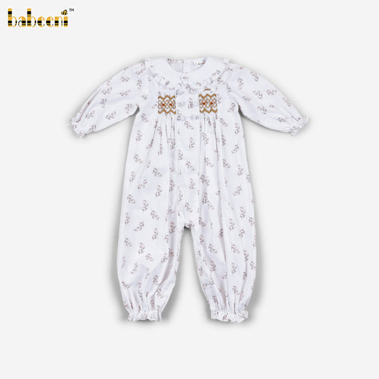 DR4504 - Floral Smocked Baby Longall