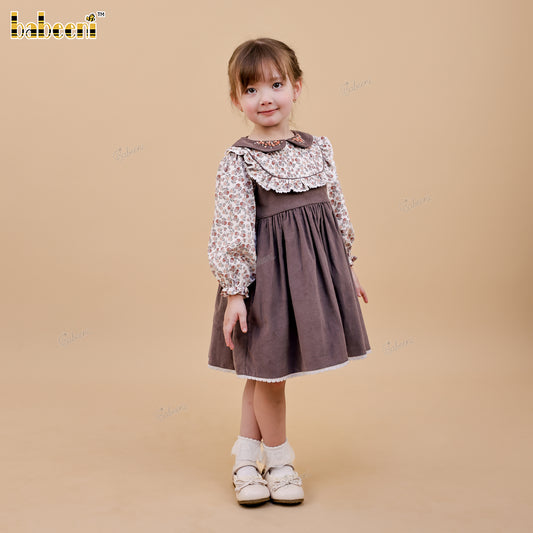 DR4508 – Autumn Petal Contrast Dress