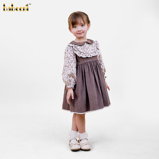 DR4508 – Autumn Petal Contrast Dress