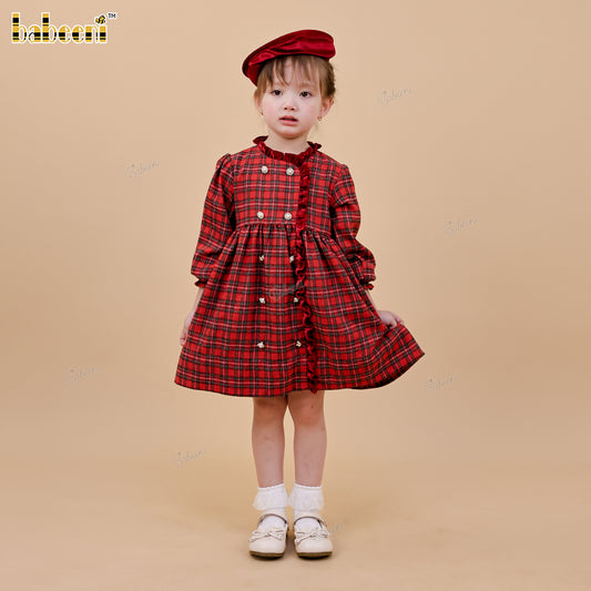 DR4512 – Scarlet Tartan Velvet Dress