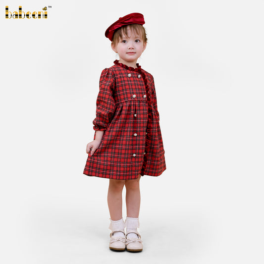 DR4512 – Scarlet Tartan Velvet Dress