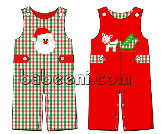 Lovely Christmas applique reversible longall - BC 741