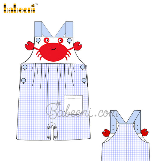 Crab applique boy shortall – BC 1050