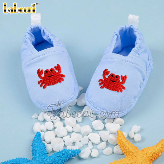 Crab crochet baby shoes – BS 01