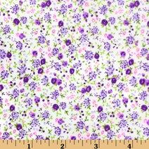 F3 - Lavender tiny floral fabric