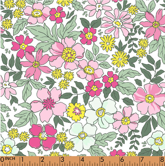 PP16 - pink, yellow floral fabric printing in 4.0