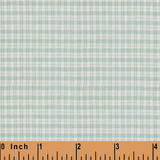 XB32- Aqua foam small plaid seersucker