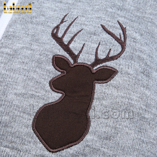 Lovely Deer applique cardigan Jacket - ST 061