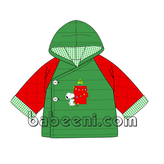 Adorable Dog &Xmas Tree Quilted Coat for Infants - QC 26