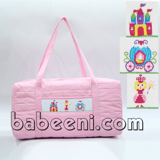 Lovely Cinderella smocked duffle bag - QA 17