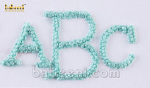 Mint ABC monogram crochet - CP95