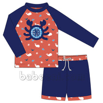 Beautiful marine two piece swimwear set for boy  - SW 442