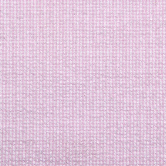 XB7 - Light pink gingham seersucker