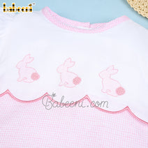 Bunny hand embroidered Easter dress - DR 3138