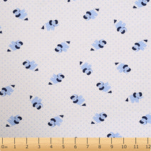 K100 - Blue elephant knit fabric